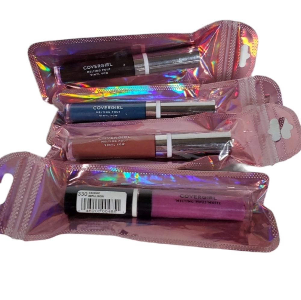 4 Covergirl Melting Pout Vinyl Vow Matte Liquid Lipsticks Lip Color 3.5 NWT